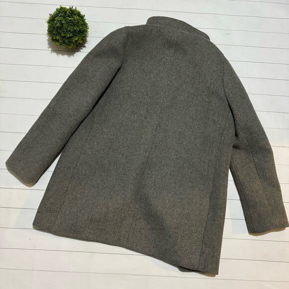 J Crew Mercantile Light Gray Wool Blend City J6140 Pea Coat Women’s Size 8 - Picture 7 of 9